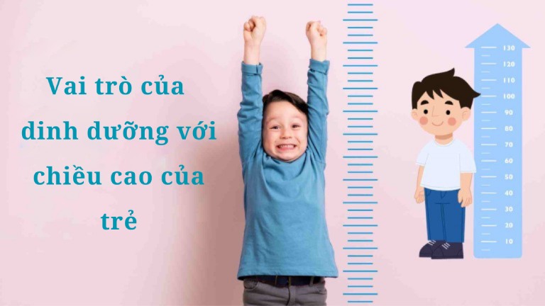 Dinh dưỡng có vai trò quan trọng với sự phát triển chiều cao của trẻ