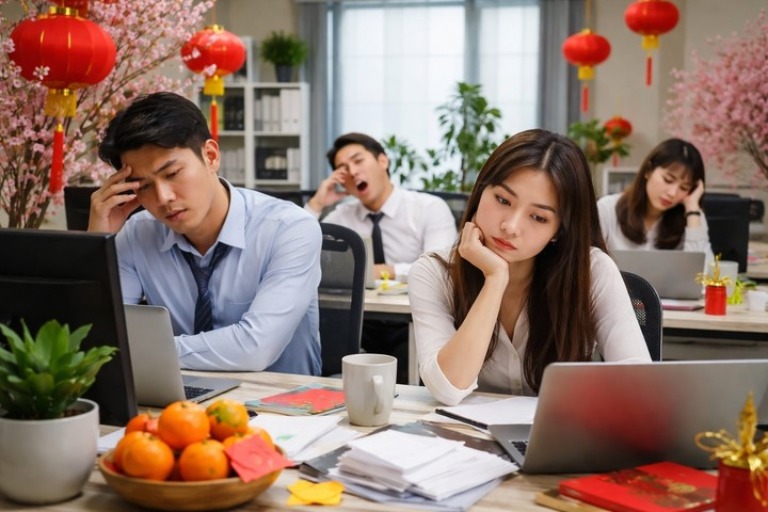 Hội chứng buồn chán sau Tết Post‑vacation blues